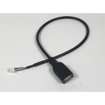 USB Type A Female 12 Inch Cable to Internal 5 Pin 1.0 mm Connector