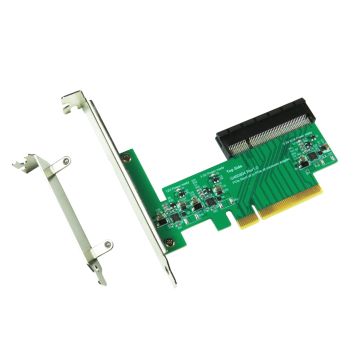 Get PCIE X8 Golden Finger to PCIE X8 Slot Adapter