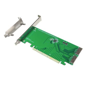 Get Dual Port PCIe Gen 3 16X to Oculink Adapter
