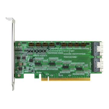 PCIe x16 Gen4 ReDriver to SlimSAS 8i Dual Port AIC high-speed data transfer