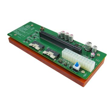 SlimSAS 8i Dual port to PCIe x16 Slot Adapter PCIe 4.0