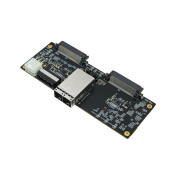 External Mini SAS HD (SFF-8674) 8x to U.2 Dual Port PCIe 4.0 Adapter