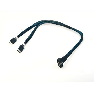 Low Profile SlimSAS Strait 8i to OCulink 4 - Lane x2-Port Y-Cable 0.5M