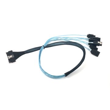 MCIO 8i to 8xSATA 7-pin Female - 60cm