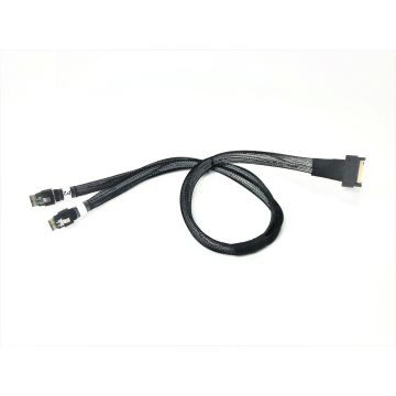 MCIO x8 74P to SlimSAS 2 X 4i Cable 600MM