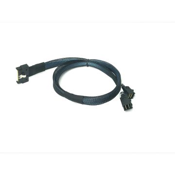 ‌MCIO x8 74 Pin ( NVMe) to 2 X Mini SAS SFF-8643 Cable - 75 CM 