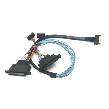 Buy MCIO x8 74 Pin to 2 x SFF-8639 U.3 Cable
