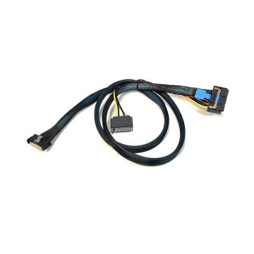 MCIO 74 Pin Male to EDSFF ( es.3) Male Cable - 1 Meter 