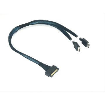 450 MM MICIO x8 74P to 2 X Oculink 4i Straight Connector Cable