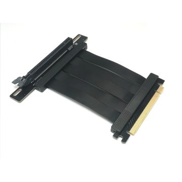 PCIE 4.0 High Speed Shielded PCI-E Express X16 Angled Riser Extension Cable -100mm
