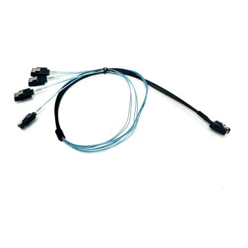 MCIO x4 38 Pin to 4 x SATA 7 Pin Cable - 60 CM
