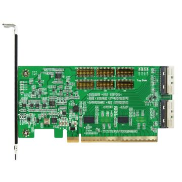 Get PCIe x16 GEN 5 Add-in-Card with Dual Port MCIO 74P ReDriver