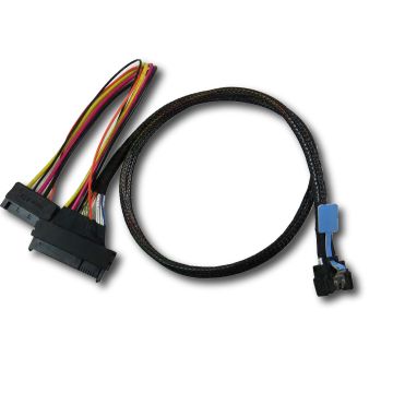 MCIO 38 Pin PCIe GEN 5 to U.3 (SFF-8639) Cable -50CM