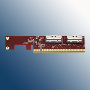 PCIe GEN 5 x16 to Two MCIO Expansion Card 8I Adapter