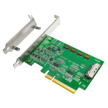 PCIe x8 Gen4 with Redriver to MCIO 74P AIC