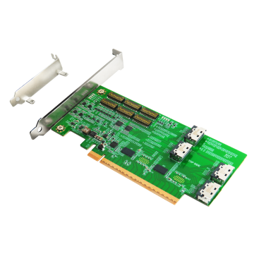 PCIe x16 with ReDriver to MCIO 38P SFF-TA-1016 Quad Port AIC GEN 5