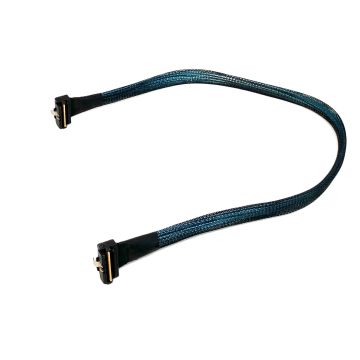Low profile SlimSAS right angle 8i to Low profile SlimSAS right angle 8i cable, length 500mm