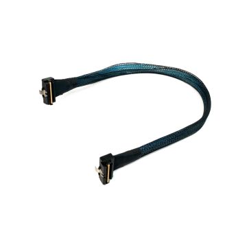 Low profile SlimSAS right angle 8i to Low profile SlimSAS right angle 8i cable, length 370mm