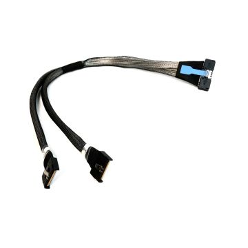 MCIO x16 148 Pin to 2 X MCIO x8 74 Pin to Support PCIe GEN 6  Cable 50 CM