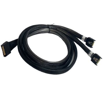 MCIO x8 74 Pin – Y Cable Split to 2 x 38 Pin x4 MCIO -500MM