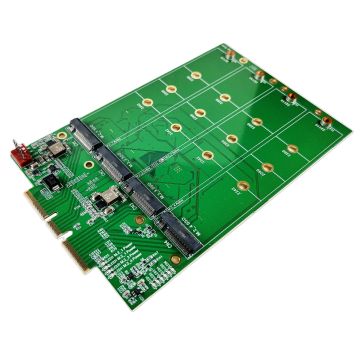 EDSFF 4C to PCIE GEN 5 M.2 SSD Quad Port Adapter