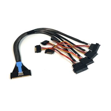 MCIO 148 Pin to 4 x U.2 to 4 Cable -50CM Length