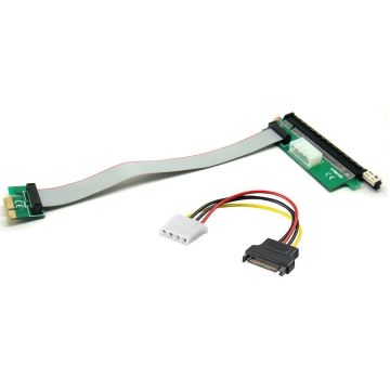 PCI Express Extension Cable 1x to 16x with Powered Riser - PCI-E1X-16X-PWR