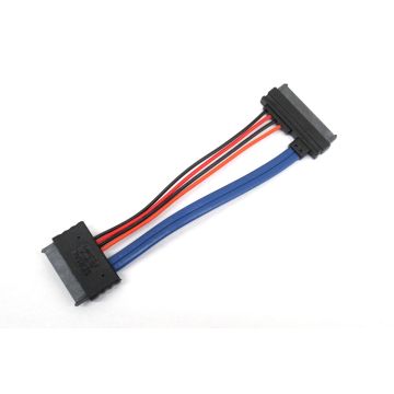 Micro SATA 16 Pin Female to 22 Pin SATA III Angled Female Cable - 6 Inches
