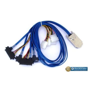 External Infiniband SAS SFF-8470 to 4 X SAS SFF-8482 29 Pin -1 Meter