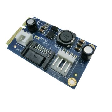 SATA to mini-SATA Adapter With Power Connector