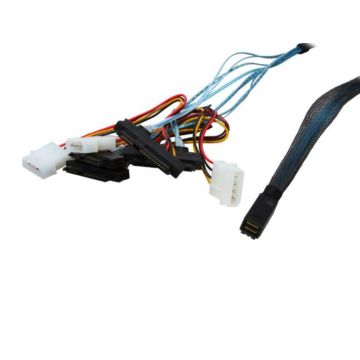 SFF-8643 to 4 X SFF-8482 with Power 1 Meter Cable