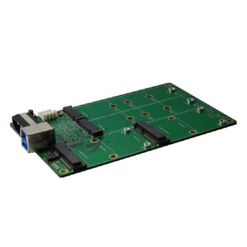  USB 3.1 B Type to M.2 SSD and mSATA SSD Adapter