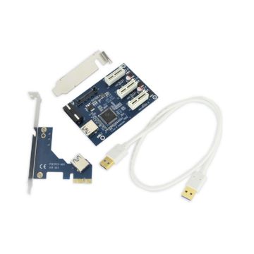 PCI-E Express 3 Port 1X Multiplier Riser Card