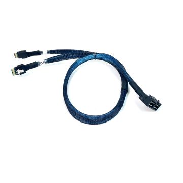 Mini SAS HD 8-Lane to 2 X SlimSAS 4i Cable - 50 CM