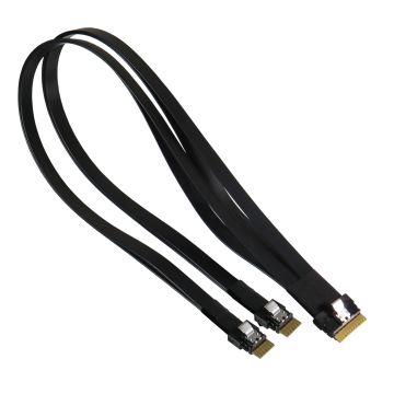 ‌Slimline SAS (SFF-8654) 8i to 4i 2-Port Y-Cable