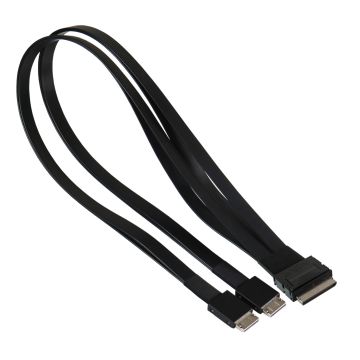 Oulink (SFF-8611) 8i to Oculink (SFF-8611) 4i 2-Port Y Cable