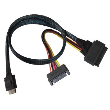 50cm PCIe Gen 4 16 GT/s OCulink to U.3 Cable