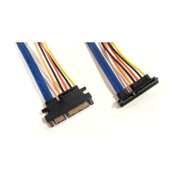 22 Pin SATA Male to Female Left Angle 18 inches