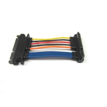 22 Pin SATA Male to Female Left Angle 2 inches