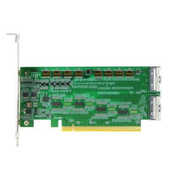 PCIe x16 with ReDriver to MCIO 74P Dual Port AIC PCIe 4.0