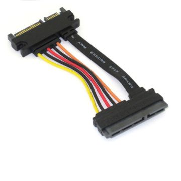 22 Pin Male to 22 Pin Female SATA III Extension Cable 3.35 Inches