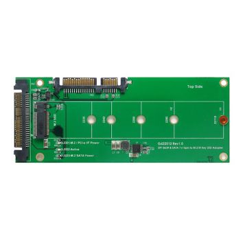 U.2 (SFF-8639) and SATA 7+15 Pin to M.2 SSD Adapter up to 110 mm Size
