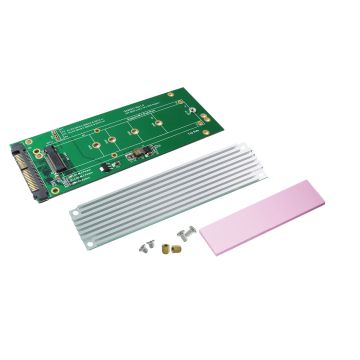 U.2 (SFF-8639) to M.2 NVMe / M.3 Adapter with Heat Sink