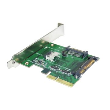 PCIe Gen 3 / 4 Lanes to U.2 and Slimline SAS Adapter