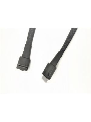 OCuLink 4i SFF-8611 Male Plug to Right Angled Male Cable Assembly -20 Inches