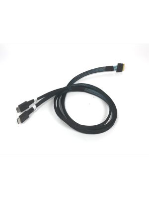 ‌SlimSAS 8i S‌FF-8654 to 2 X Oculink 4i Cable Tri-Mode - 1 Meter
