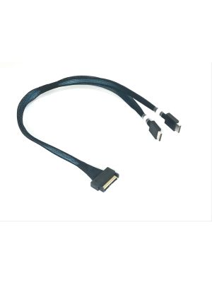 450 MM MICIO x8 74P to 2 X Oculink 4i Straight Connector Cable