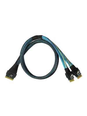 PCIe Gen 4 SlimSAS 8i to SlimSAS 4i X2 Y Cable