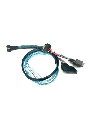 Low Profile SlimSAS 8i Cable to 2 X U.2 Connectors - 100 CM