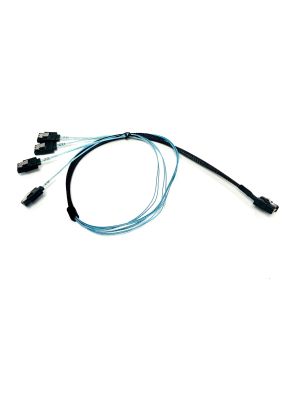MCIO x4 38 Pin to 4 x SATA 7 Pin Cable - 60 CM